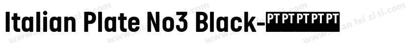 Italian Plate No3 Black字体转换